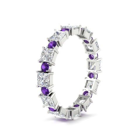 2.50-carat-art-deco-princess-diamond-eternity-band-with-purple-amethyst-in-white-gold-fdewb10256prgvitoangle2-3.00mm-nl-wg