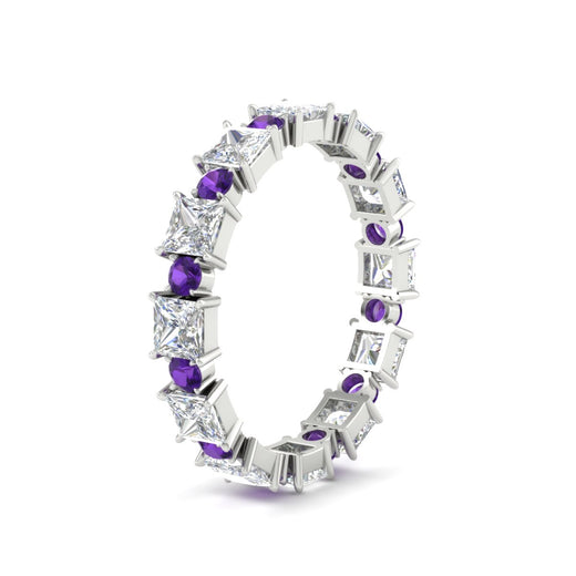 2.50-carat-art-deco-princess-diamond-eternity-band-with-purple-amethyst-in-white-gold-fdewb10256prgvitoangle2-3.00mm-nl-wg