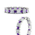 Thumbnail 37 - 2.50-carat-art-deco-princess-diamond-eternity-band-with-purple-amethyst-in-white-gold-fdewb10256prgvitoangle3-3.00mm-nl-wg