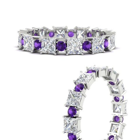 2.50-carat-art-deco-princess-diamond-eternity-band-with-purple-amethyst-in-white-gold-fdewb10256prgvitoangle3-3.00mm-nl-wg