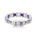Thumbnail 38 - 2.50-carat-art-deco-princess-diamond-eternity-band-with-purple-amethyst-in-white-gold-fdewb10256prgvitoangle5-3.00mm-nl-wg