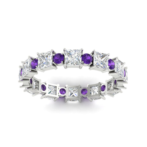 2.50-carat-art-deco-princess-diamond-eternity-band-with-purple-amethyst-in-white-gold-fdewb10256prgvitoangle5-3.00mm-nl-wg