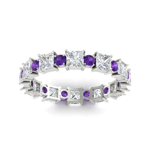 2.50-carat-art-deco-princess-diamond-eternity-band-with-purple-amethyst-in-white-gold-fdewb10256prgvitoangle5-3.00mm-nl-wg