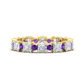 Thumbnail 109 - 2.50-carat-art-deco-princess-diamond-eternity-band-with-purple-amethyst-in-yellow-gold-fdewb10256prgvitosleep-3.00mm-nl-yg