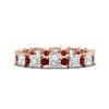 Load image into Gallery viewer, 2.50-carat-art-deco-princess-diamond-eternity-band-with-ruby-in-rose-gold-fdewb10256prgrudrsleep-3.00mm-nl-rg