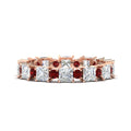 Thumbnail 60 - 2.50-carat-art-deco-princess-diamond-eternity-band-with-ruby-in-rose-gold-fdewb10256prgrudrsleep-3.00mm-nl-rg
