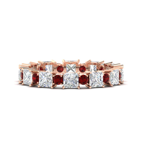 2.50-carat-art-deco-princess-diamond-eternity-band-with-ruby-in-rose-gold-fdewb10256prgrudrsleep-3.00mm-nl-rg