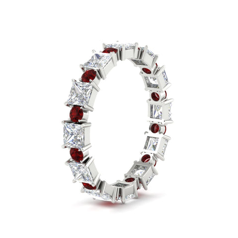 2.50-carat-art-deco-princess-diamond-eternity-band-with-ruby-in-white-gold-fdewb10256prgrudrangle2-3.00mm-nl-wg