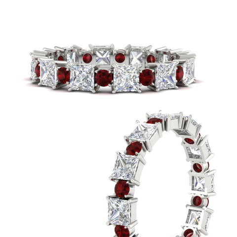 2.50-carat-art-deco-princess-diamond-eternity-band-with-ruby-in-white-gold-fdewb10256prgrudrangle3-3.00mm-nl-wg