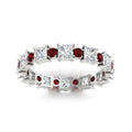 Thumbnail 26 - 2.50-carat-art-deco-princess-diamond-eternity-band-with-ruby-in-white-gold-fdewb10256prgrudrangle5-3.00mm-nl-wg