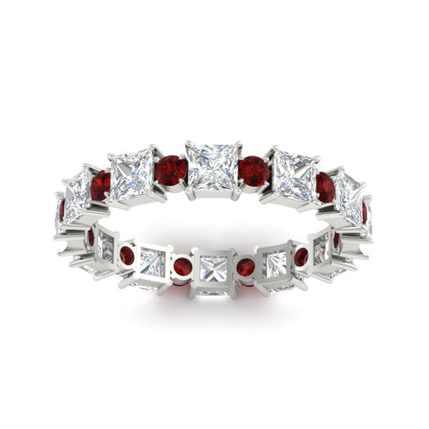 2.50-carat-art-deco-princess-diamond-eternity-band-with-ruby-in-white-gold-fdewb10256prgrudrangle5-3.00mm-nl-wg