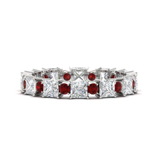 2.50-carat-art-deco-princess-diamond-eternity-band-with-ruby-in-white-gold-fdewb10256prgrudrsleep-3.00mm-nl-wg