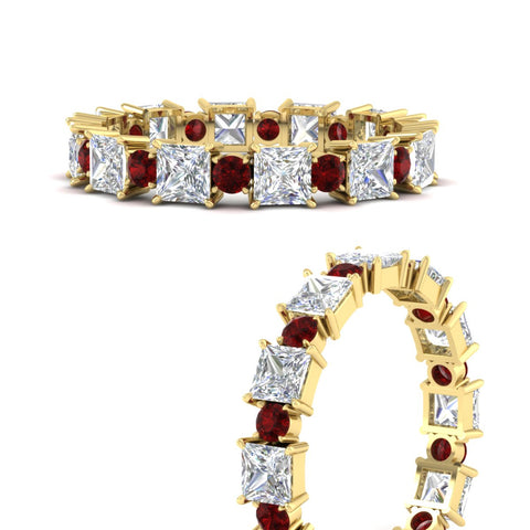 2.50-carat-art-deco-princess-diamond-eternity-band-with-ruby-in-yellow-gold-fdewb10256prgrudrangle3-3.00mm-nl-yg