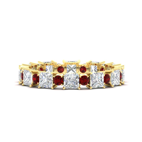 2.50-carat-art-deco-princess-diamond-eternity-band-with-ruby-in-yellow-gold-fdewb10256prgrudrsleep-3.00mm-nl-yg