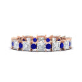 Thumbnail 44 - 2.50-carat-art-deco-princess-diamond-eternity-band-with-sapphire-in-rose-gold-fdewb10256prgsablsleep-3.00mm-nl-rg