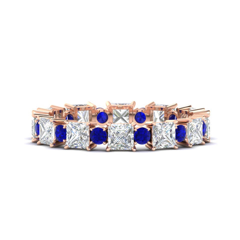 2.50-carat-art-deco-princess-diamond-eternity-band-with-sapphire-in-rose-gold-fdewb10256prgsablsleep-3.00mm-nl-rg
