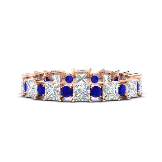 2.50-carat-art-deco-princess-diamond-eternity-band-with-sapphire-in-rose-gold-fdewb10256prgsablsleep-3.00mm-nl-rg