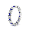 Load image into Gallery viewer, 2.50-carat-art-deco-princess-diamond-eternity-band-with-sapphire-in-white-gold-fdewb10256prgsablangle2-3.00mm-nl-wg