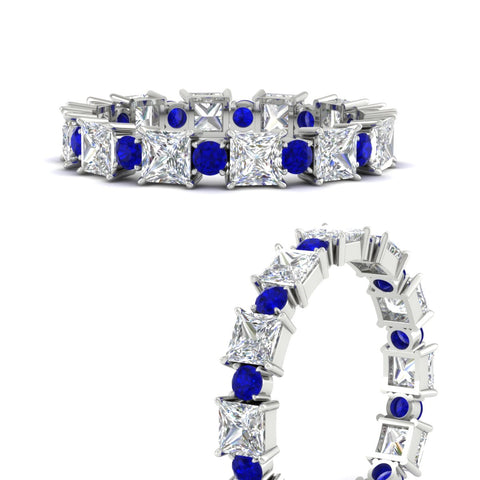2.50-carat-art-deco-princess-diamond-eternity-band-with-sapphire-in-white-gold-fdewb10256prgsablangle3-3.00mm-nl-wg