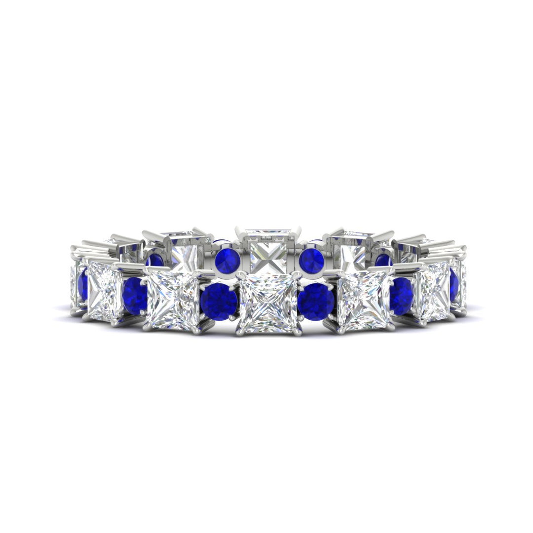 2.50-carat-art-deco-princess-diamond-eternity-band-with-sapphire-in-white-gold-fdewb10256prgsablsleep-3.00mm-nl-wg