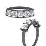 Load image into Gallery viewer, 2.50-carat-basket-five-asscher-cut-wedding-ring-in-black-gold-FD10118B-0.50-ANGLE3-NL-BG
