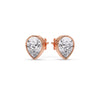 Load image into Gallery viewer, Half Carat Diamond Pear Drop Stud Bezel Earring