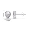 Load image into Gallery viewer, Half Carat Diamond Pear Drop Stud Bezel Earring