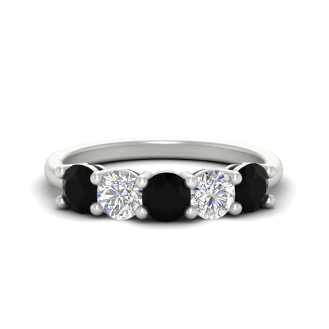 2.50-carat-five-stone-diamond-and-black-diamond-wedding-ring-in-white-gold-FDENS141ROBGBLACKANGLE3-2.50CT-NL-WG