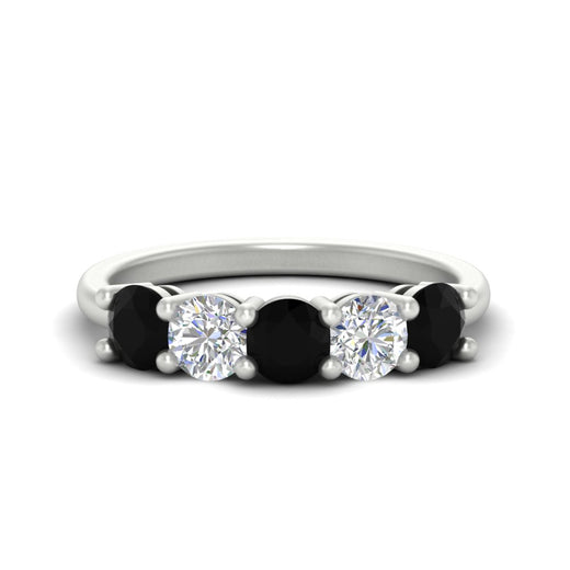 2.50-carat-five-stone-diamond-and-black-diamond-wedding-ring-in-white-gold-FDENS141ROBGBLACKANGLE3-2.50CT-NL-WG