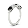Load image into Gallery viewer, 2.50-carat-five-stone-diamond-and-black-diamond-wedding-ring-in-white-gold-FDENS141ROBGBLACKANGLE3-2.50CT-NL-WG