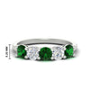 Load image into Gallery viewer, 2.50-carat-five-stone-diamond-and-emerald-wedding-ring-in-white-gold-FDENS141ROBGEMGRANGLE3-2.50CT-NL-WG