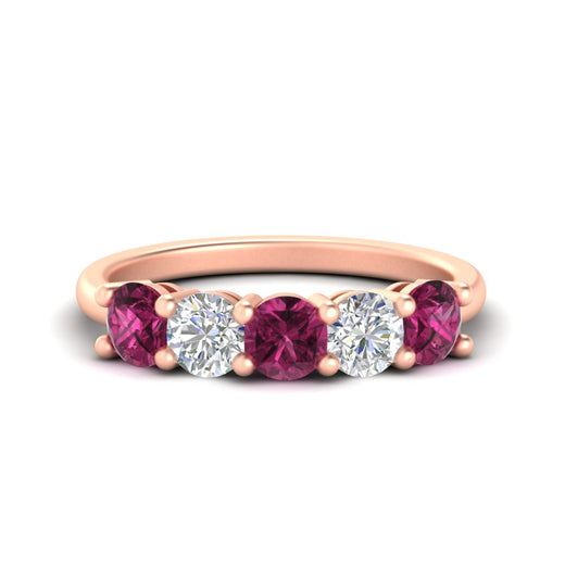 2.50-carat-five-stone-diamond-and-pink-sapphire-wedding-ring-in-rose-gold-FDENS141ROBGSADRPIANGLE3-2.50CT-NL-RG