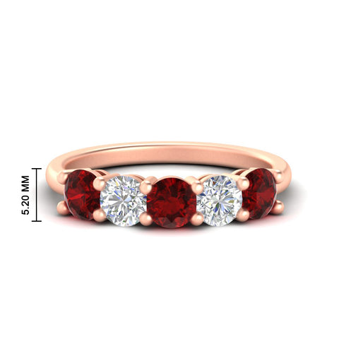 2.50-carat-five-stone-diamond-and-ruby-wedding-ring-in-rose-gold-FDENS141ROBGRUDRANGLE3-2.50CT-NL-RG