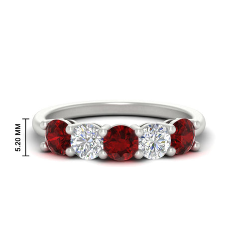 2.50-carat-five-stone-diamond-and-ruby-wedding-ring-in-white-gold-FDENS141ROBGRUDRANGLE3-2.50CT-NL-WG