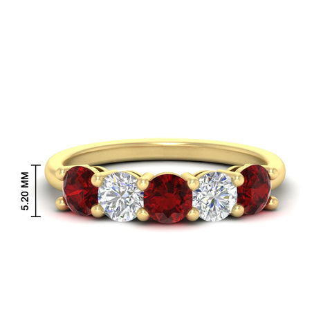 2.50-carat-five-stone-diamond-and-ruby-wedding-ring-in-yellow-gold-FDENS141ROBGRUDRANGLE3-2.50CT-NL-YG