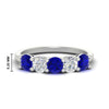 Load image into Gallery viewer, 2.50-carat-five-stone-diamond-and-sapphire-wedding-ring-in-white-gold-FDENS141ROBGSABLANGLE3-2.50CT-NL-WG
