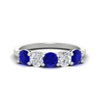 Load image into Gallery viewer, 2.50-carat-five-stone-diamond-and-sapphire-wedding-ring-in-white-gold-FDENS141ROBGSABLANGLE3-2.50CT-NL-WG