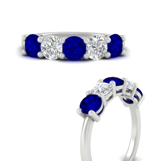 2.50-carat-five-stone-diamond-and-sapphire-wedding-ring-in-white-gold-FDENS141ROBGSABLANGLE3-2.50CT-NL-WG