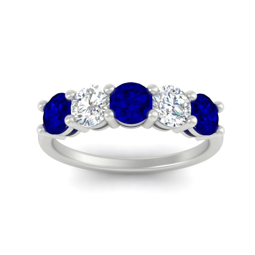 2.50-carat-five-stone-diamond-and-sapphire-wedding-ring-in-white-gold-FDENS141ROBGSABLANGLE3-2.50CT-NL-WG