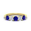 Load image into Gallery viewer, 2.50-carat-five-stone-diamond-and-sapphire-wedding-ring-in-yellow-gold-FDENS141ROBGSABLANGLE3-2.50CT-NL-YG