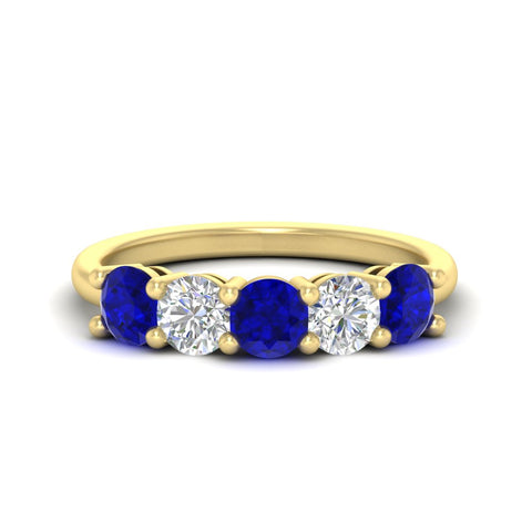 2.50-carat-five-stone-diamond-and-sapphire-wedding-ring-in-yellow-gold-FDENS141ROBGSABLANGLE3-2.50CT-NL-YG