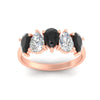 Load image into Gallery viewer, 2.50-carat-five-stone-pear-wedding-black-diamond-band-in-rose-gold-fdwb8008peblackangle5-2.50ct-nl-rg.jpg