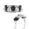 Load image into Gallery viewer, 2.50-carat-five-stone-pear-wedding-black-diamond-band-in-white-gold-fdwb8008peblackangle3-2.50ct-nl-wg.jpg
