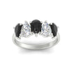 Load image into Gallery viewer, 2.50-carat-five-stone-pear-wedding-black-diamond-band-in-white-gold-fdwb8008peblackangle5-2.50ct-nl-wg.jpg