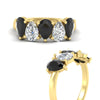 Load image into Gallery viewer, 2.50-carat-five-stone-pear-wedding-black-diamond-band-in-yellow-gold-fdwb8008peblackangle3-2.50ct-nl-yg.jpg