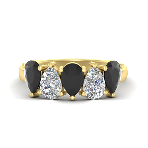 2.50-carat-five-stone-pear-wedding-black-diamond-band-in-yellow-gold-fdwb8008peblacksleep-2.50ct-nl-yg.jpg