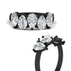 Load image into Gallery viewer, 2.50-carat-five-stone-pear-wedding-diamond-band-in-black-gold-fdwb8008peangle3-2.50ct-nl-bg