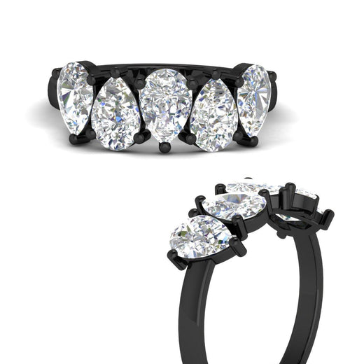 2.50-carat-five-stone-pear-wedding-diamond-band-in-black-gold-fdwb8008peangle3-2.50ct-nl-bg