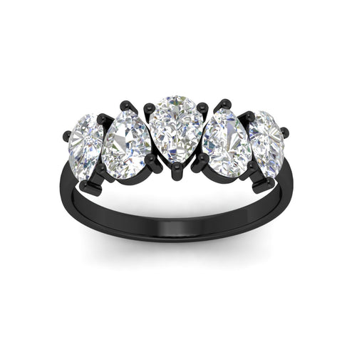 2.50-carat-five-stone-pear-wedding-diamond-band-in-black-gold-fdwb8008peangle5-2.50ct-nl-bg