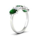 Load image into Gallery viewer, 2.50-carat-five-stone-pear-wedding-emerald-band-in-white-gold-fdwb8008pegemgrangle2-2.50ct-nl-wg.jpg